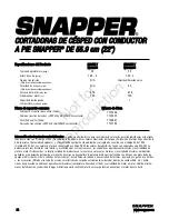 Preview for 44 page of Snapper S22675 Operator'S Manual