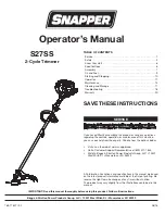 Snapper S27SS Operator'S Manual preview