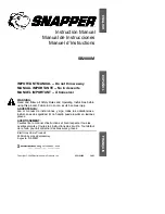 Snapper SB2000M Instruction Manual preview