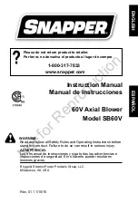 Snapper SB60V Instruction Manual preview