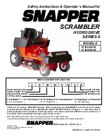 Preview for 1 page of Snapper SCRAMBLER YZ18336BVE Safety Instructions & Operator'S Manual