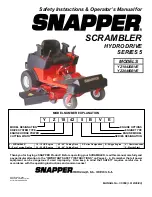 Snapper SCRAMBLER YZ18425BVE Safety Instructions & Operator'S Manual preview