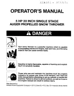 Snapper SE5203 Operator'S Manual preview