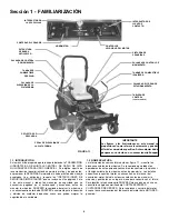 Preview for 6 page of Snapper SERIE 1 CZT19481KWV (Spanish) Manual Del Operador E Instrucciones De Seguridad