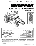 Предварительный просмотр 29 страницы Snapper SERIES 16 250816B Safety Instructions & Operator'S Manual