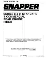 Предварительный просмотр 34 страницы Snapper Series 9 Parts Manual