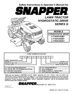 Preview for 1 page of Snapper SERIES G L T145H33GBV Safety Instructions & Operator'S Manual