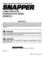 Preview for 88 page of Snapper SERIES G L T145H33GBV Safety Instructions & Operator'S Manual