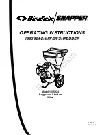 Snapper Snapper 165924 Operating Instructions Manual preview