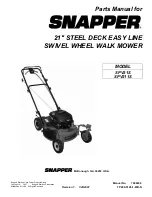 Snapper SPV211S Parts Manual preview