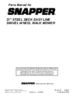 Предварительный просмотр 24 страницы Snapper SPV211S Parts Manual