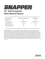 Предварительный просмотр 26 страницы Snapper SPV2270HW Operator'S Manual