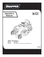 Snapper SPX 150 Series Operator'S Manual preview