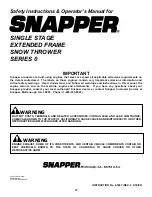 Preview for 16 page of Snapper SX5200E Safety Instructions & Operator'S Manual