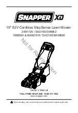 Snapper SXD19SSWM82 Owner'S Manual preview