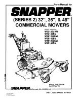 Preview for 1 page of Snapper W321252KW Parts List