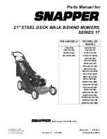 Preview for 1 page of Snapper WP216517BV Parts Manual