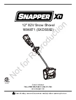 Предварительный просмотр 1 страницы Snapper XD 1696871 Owner'S Manual