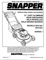 Snapper XP21501 Safety Instructions & Operator'S Manual preview