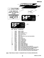 Предварительный просмотр 37 страницы Snapper Yard Cruiser HZ14330BVE Parts Manual