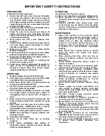 Preview for 3 page of Snapper YARD CRUISER HZS14331BVE Safety Instructions & Operator'S Manual