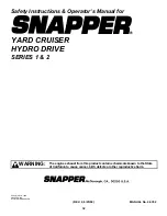 Preview for 32 page of Snapper YARD CRUISER HZS14331BVE Safety Instructions & Operator'S Manual