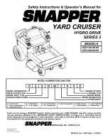 Preview for 33 page of Snapper Yard Cruiser HZS15423KVE Safety Instructions & Operator'S Manual