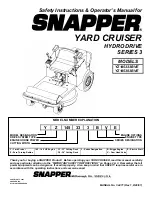 Предварительный просмотр 1 страницы Snapper YARD CRUISER YZ145333BVE Safety Instructions & Operator'S Manual