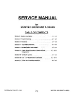 Preview for 2 page of Snapper Z-Rider 07224 Service Manual