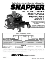 Предварительный просмотр 1 страницы Snapper Z-RIDER ZM5201M Safety Instructions & Operator'S Manual