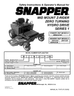 Preview for 1 page of Snapper Z-RIDER ZM5202M Safety Instructions & Operator'S Manual