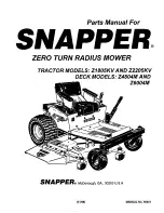 Snapper Z1805KV Parts Manual preview