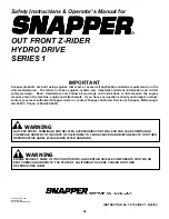 Preview for 36 page of Snapper ZF2101DKU Safety Instructions & Operator'S Manual