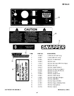 Предварительный просмотр 27 страницы Snapper ZF2200K, ZF2500K, ZF2500KH, ZF Parts Manual