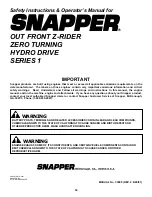 Preview for 32 page of Snapper ZF2501KH, ZF5201M, ZF6101M Safety Instructions & Operator'S Manual