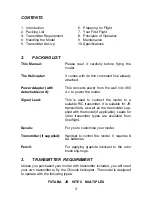 Preview for 3 page of Snelflight chinook Instruction And Maintenance Manual