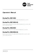 Preview for 1 page of Snell Advanced Media KudosPro MC1000 Operator'S Manual