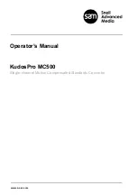 Snell Advanced Media KudosPro MC500 Operator'S Manual preview