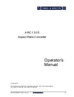 Snell & Wilcox ARC130S Operator'S Manual preview