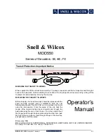 Preview for 1 page of Snell & Wilcox MDD550-50 Operator'S Manual