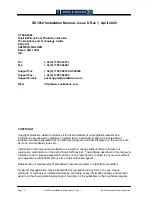 Preview for 2 page of Snell & Wilcox SD1012 Installation Manual