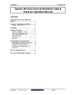 Preview for 1 page of Snell & Wilcox SHDFRM2WWR4 Operation Manual