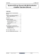 Предварительный просмотр 1 страницы Snell & Wilcox SHDSDA2E-S1 Operation Manuals