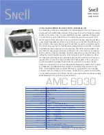 Snell AMC 6030 Specification Sheet preview