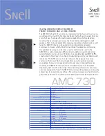 Snell AMC 730 Specification Sheet preview