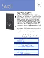 Snell AMC 770 Specification Sheet preview