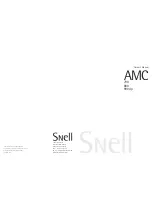 Preview for 1 page of Snell AMC 800 Owner'S Manual