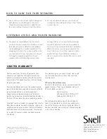 Preview for 8 page of Snell CLS.5 Owner'S Manual