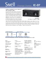 Snell IC-D7 Specification Sheet preview