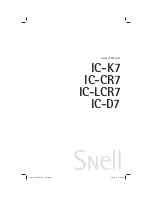 Preview for 1 page of Snell IC-K7 Owner'S Manual